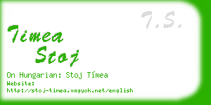 timea stoj business card